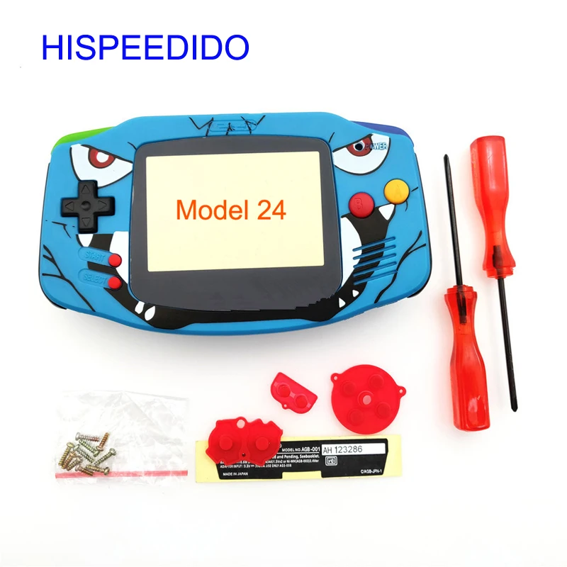 Чехол hisedido для Gameboy Advance желтый зеленый и синий светится в темноте пластиковый