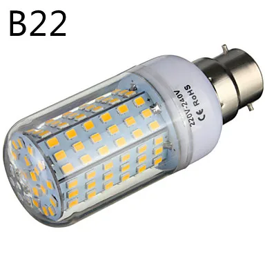 E14/E26/E27/B22 5 Вт 126SMD 2835 400 500LM теплый белый/холодный белый Светодиодный AC220 240V круглые