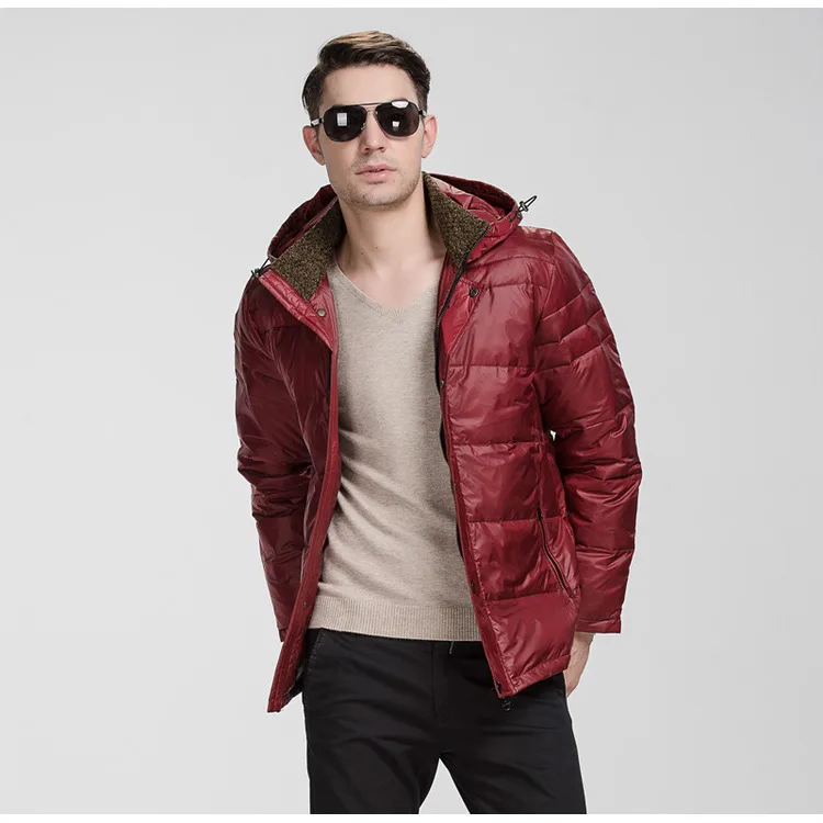 Новое поступление зимнее теплое белое пуховое пальто Мужская Толстая куртка