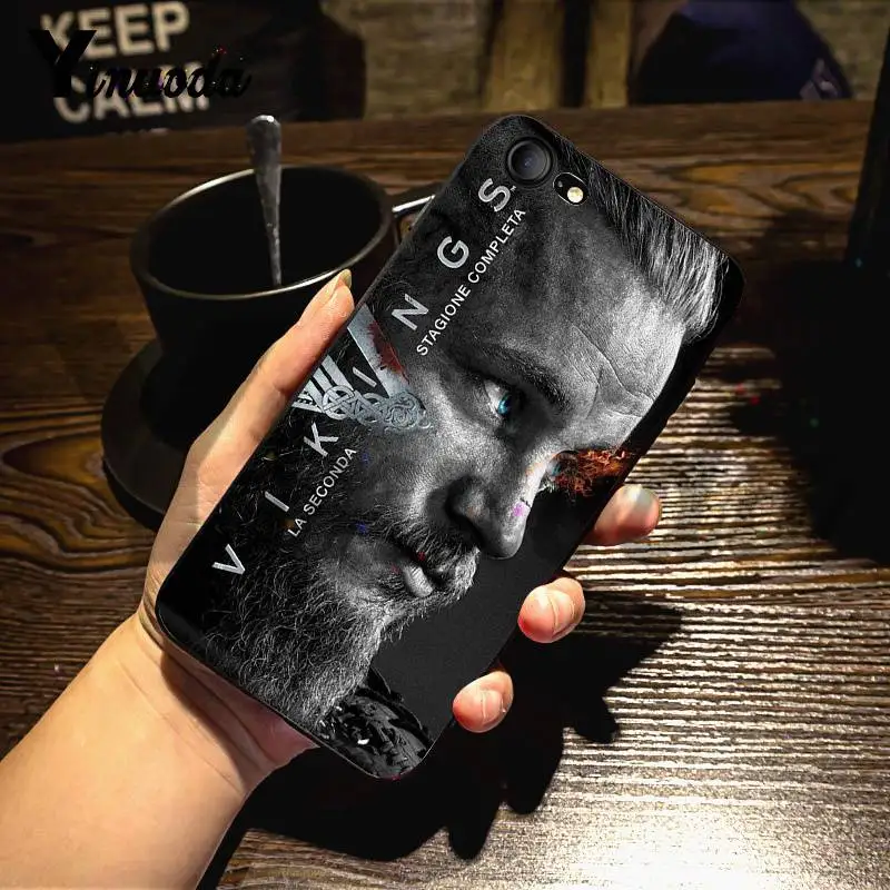 Yinuoda для iphone 7 6 X Чехол Ragnar Lothbrok Vikings Bling популярный мягкий чехол iPhone 8 6S Plus 5 XS XR