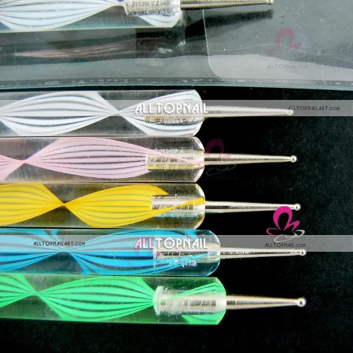 

DHL и Fedex Бесплатная доставка 100 Наборы для ухода за кожей ногтей Инструменты для точечного рисования 5 цветов Marbleizing ногтей Pen расставить Наборы для ухода за кожей для профессионального маникюра