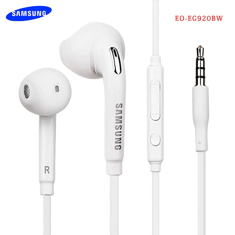 Оригинальные наушники samsung стерео звук бас с микрофоном регулятор громкости для