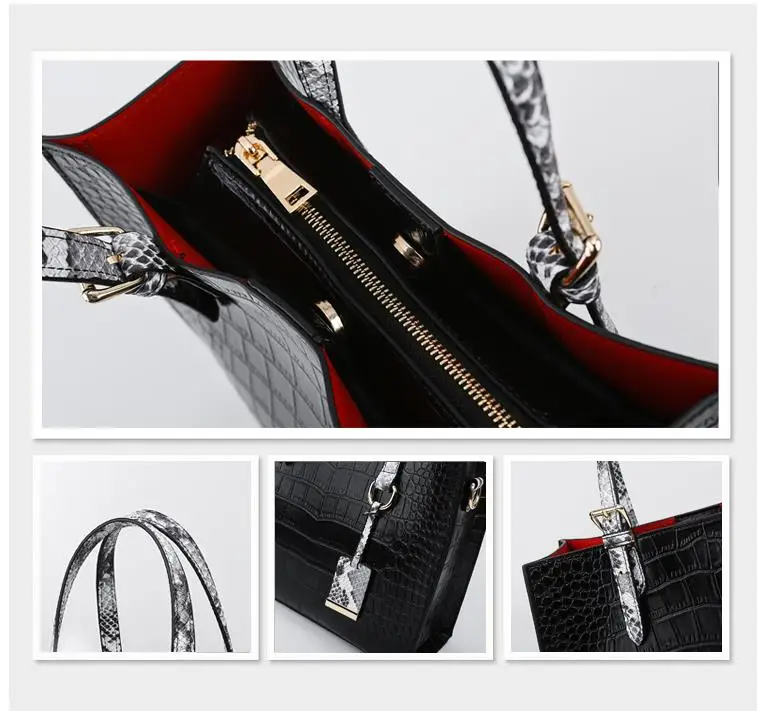 Fashion Women Handbags PU Leather Designer Shoulder Bags High Quality Crocodile Tote Messenger Bag Ladies Crossbody Hand Bags