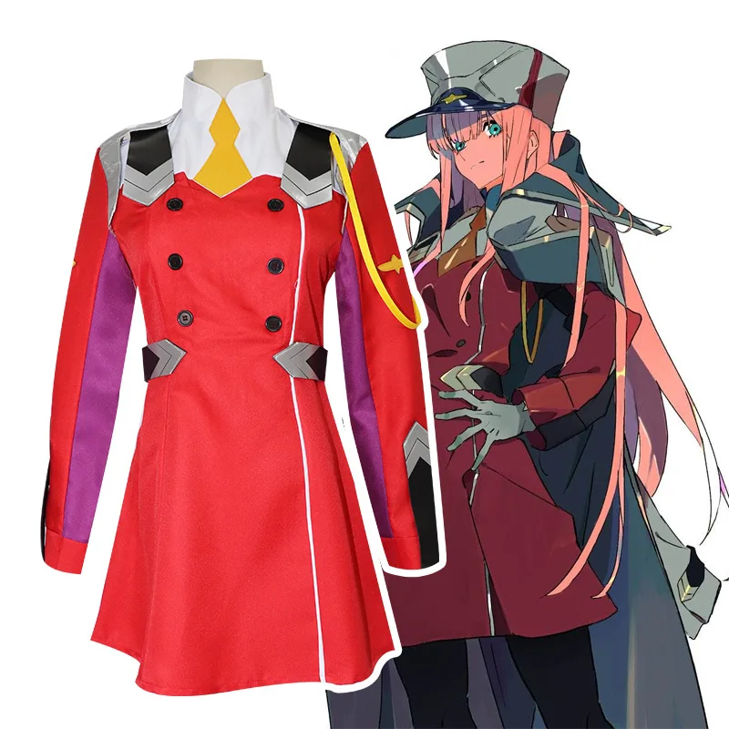 Женский костюм для косплея DARLING in the FRANXX Zero Two полный комплект парик из волос