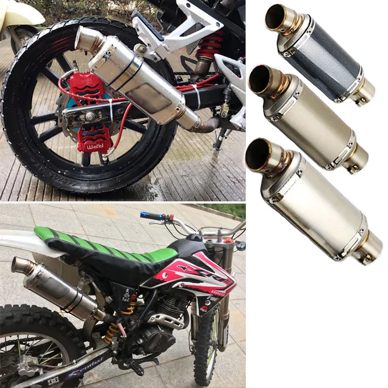Универсальный мотоцикл Нержавеющая сталь титановая выхлопная труба глушителя GP глушитель выхлопной Escape Мотокросс дБ убийца для Бенелли CB400 gsr 600 tmax