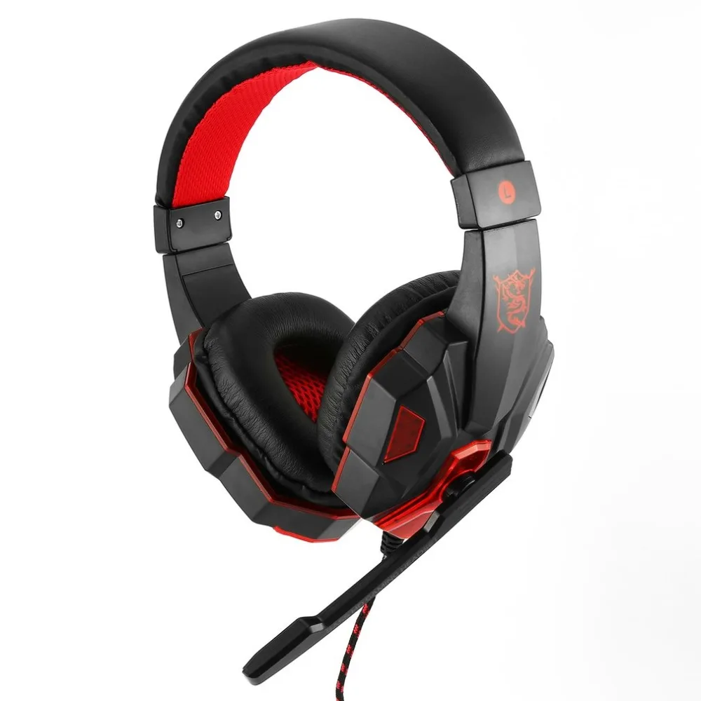 Игровая гарнитура SY830MV с микрофоном-звук четкость шумоподавления наушников светодиодный свет для компьютерных игр для PS4/XBOX-ONE