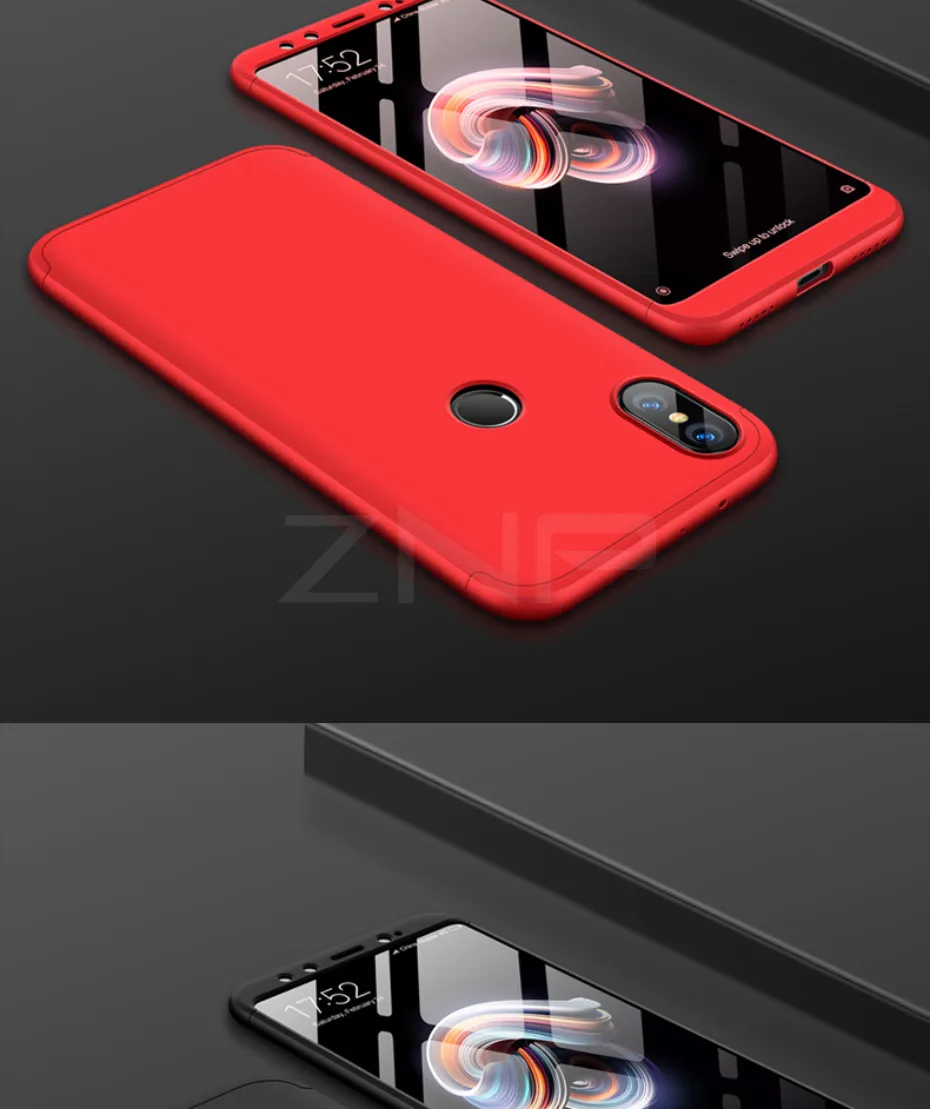 ZNP 360 градусов, ПК матовый защитный чехол для телефона для Xiaomi Mi A1 A2 Lite Полное покрытие противоударный корпус для Xiaomi Mi A2 Lite A1 чехол