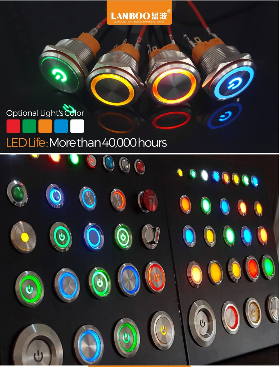 25 мм SPST 12 вольт led подсветкой DPDT мини кнопочный переключатель для мусора