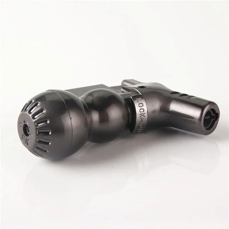 Cigarette Accessories Elbow nozzle Butane gas windproof metal lighters New style Gourd shape Big firepower torch cigar lighter | Дом и сад