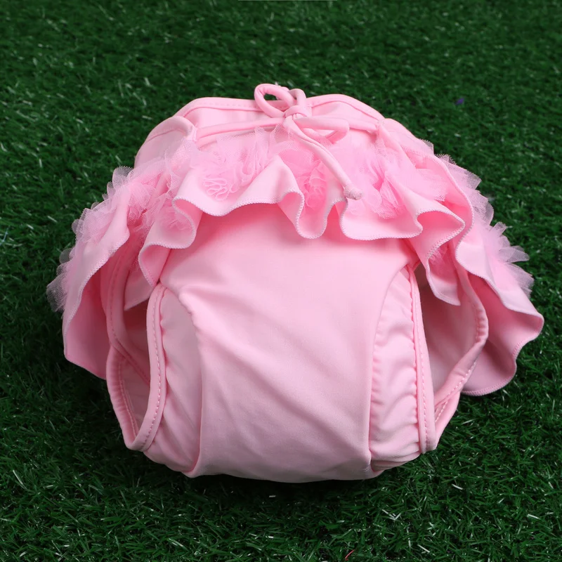 Многоразовый детский купальник с кружевом регулируемый купальный костюм для