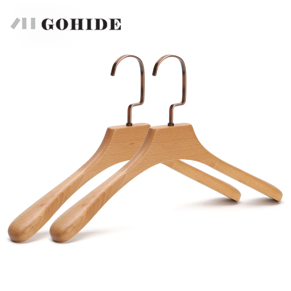 Роскошные широкие толстые вешалки JUH для костюмов роскошные из натурального