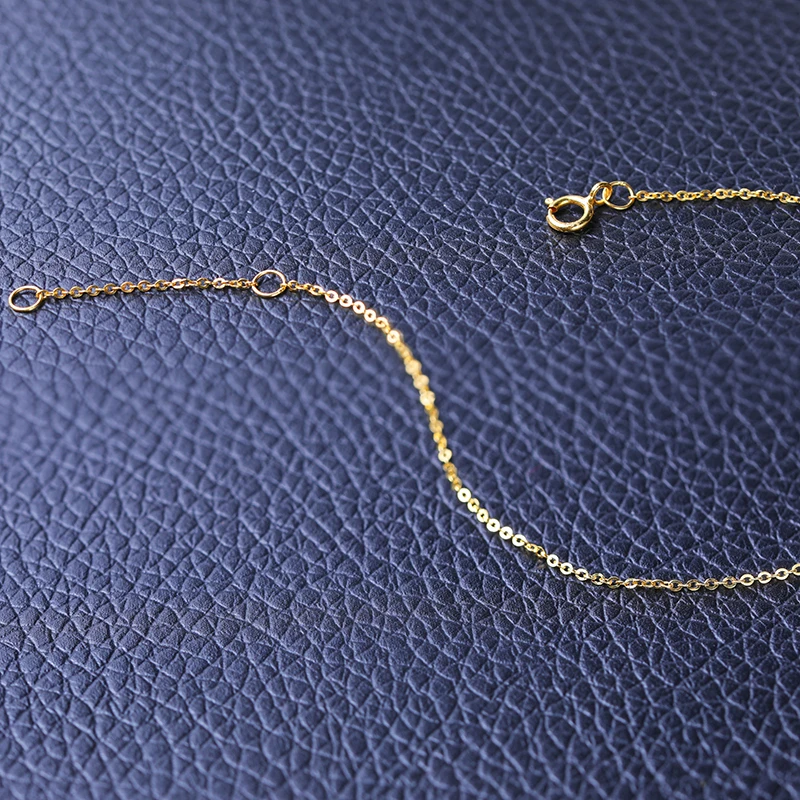 DMBGC005 Браслет из чистого золота 18K цепочка из желтого золота регулируемые браслеты 16 см-18 см для женщин