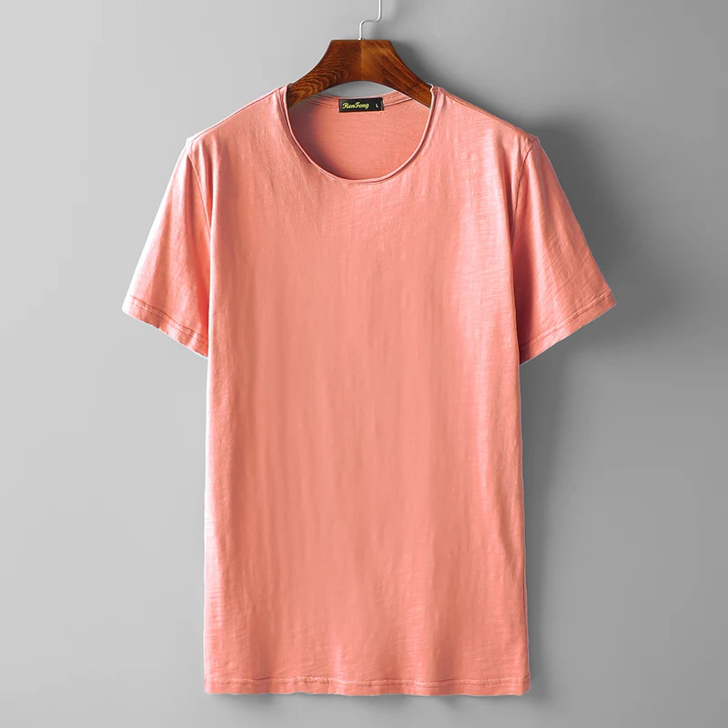 Мужская Повседневная Мягкая футболка для фитнеса RE N.F из 100% хлопка с круглым