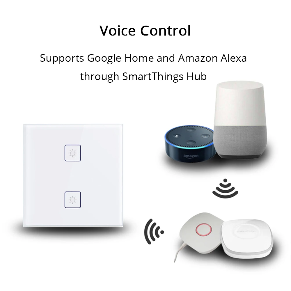 Настенный светильник Zigbee 3 0 2 банды ЕС переключатель работает с Alexa Google Home через