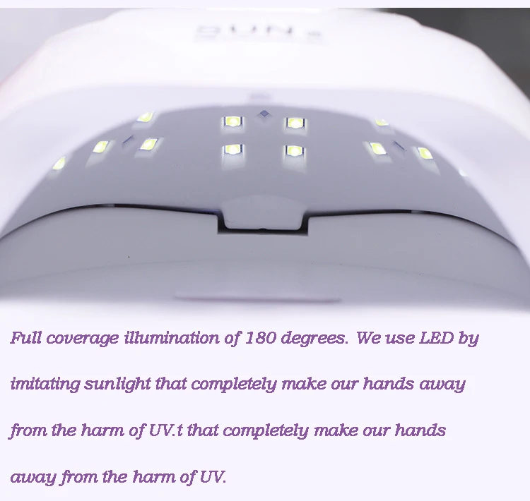72 Вт УФ светодиодная лампа для сушки ногтей SUN ONE 24 шт. светодиодный двойной руки лампа для ногтей для отверждения УФ-гель для ногтей с датчиком таймера ЖК-дисплей