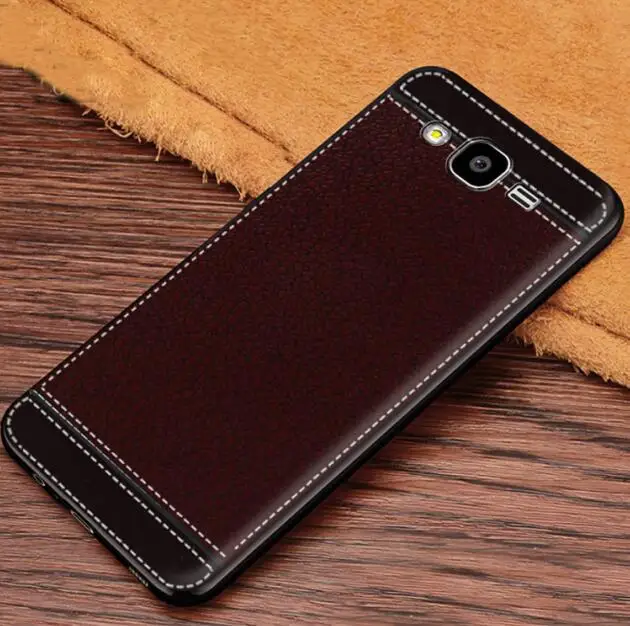 Brown Винтажный Премиум кожаный мягкий ТПУ чехол с текстурой для samsung SM-G531H Galaxy Grand Prime VE G531H SM-G530H G530H G5308 SM-G531F - Цвет: Brown