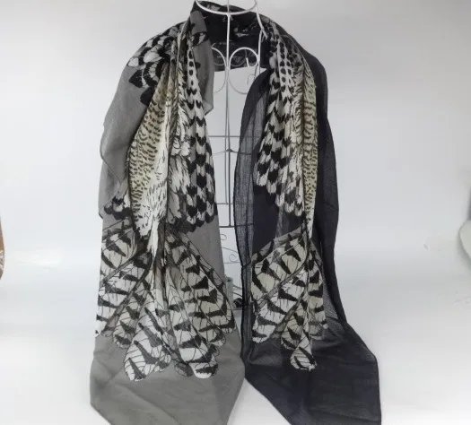 Платок с совой, хлопковый, модальный, квадратный шарф, Новое поступление, дизайнерские женские шарфы, европейский стиль, накидка из пашмины 115*115 см