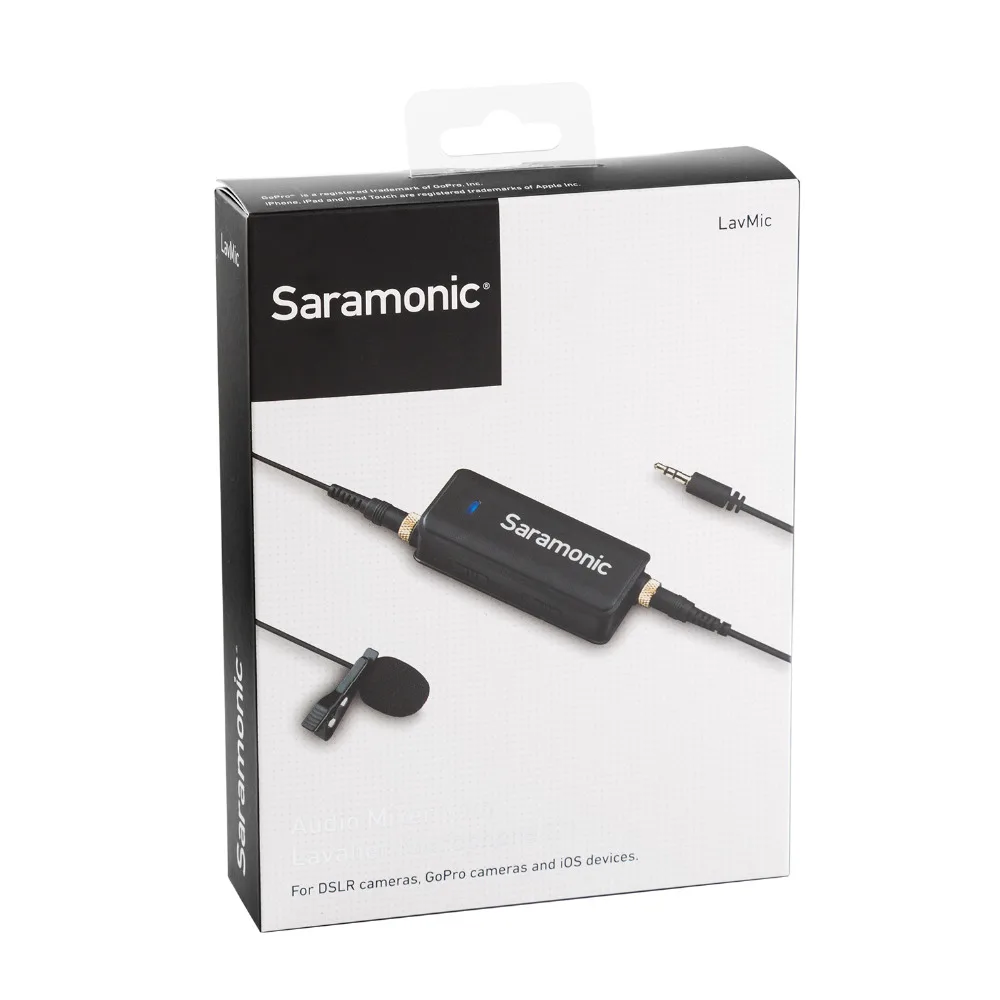 

Saramonic LavMic 2-Channel Audio Mixer with Lavalier Microphone Kit for iPhone 8 GoPro Session Canon Nikon DSLR Camera Recorders
