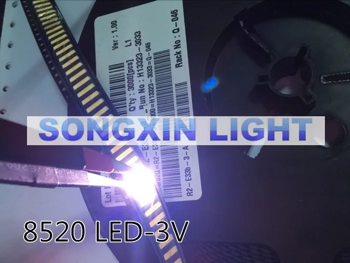100 шт. для LG SMD 8520 светодиодный Подсветка 0,5 Вт 8520 3V холодный белый 50-55LM ТВ Применение