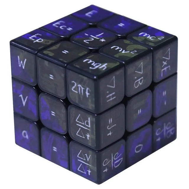 Модернизированный математический куб 3x3x3 формула скорость УФ печатная версия волшебный куб игрушка развитие интеллекта обучающий инструмент для детей - Цвет: Черный