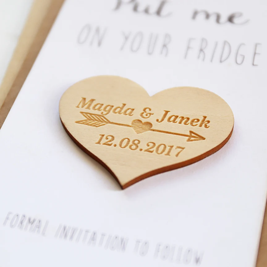 Индивидуальные деревянные сувениры в форме сердца свадебные подарки для гостей