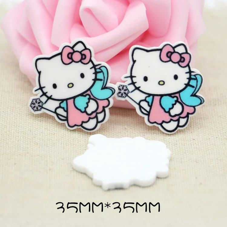 Акриловые шармы с мультяшным котом аксессуары DIY слизи для изготовления