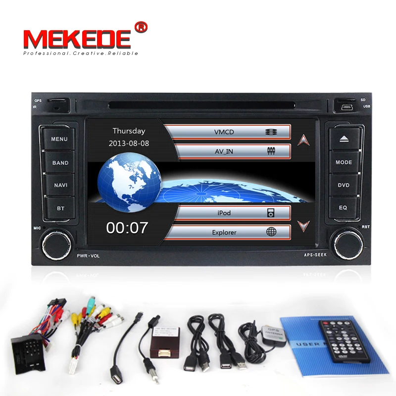 Бесплатная доставка! 2Din автомобильный dvd Радио аудио GPS для VW Touareg Multivan T5 (2004 2011) с