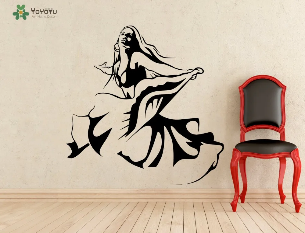 Танцор узор Наклейка на стену красивая женщина виниловые наклейки Сексуальная
