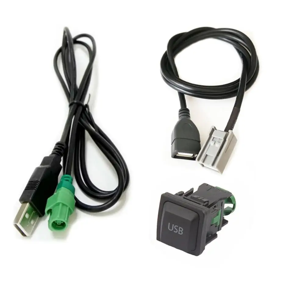 Full DIY Set Biurlink DIY Автомобильный медиа внешний USB переключатель панель USB кабель адаптер для Honda Civic Accord Jazz Fit CRV - Название цвета: Full DIY Set