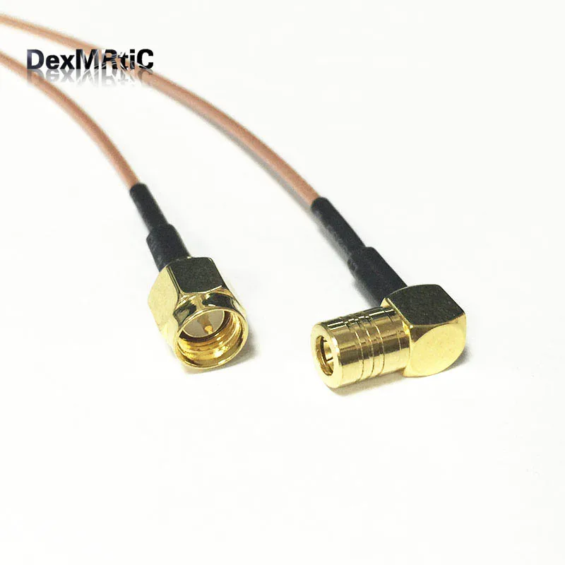 НОВЫЙ SMA штекер прямой переключатель SMB Женский Разъем правый угол pigtail кабель RG178