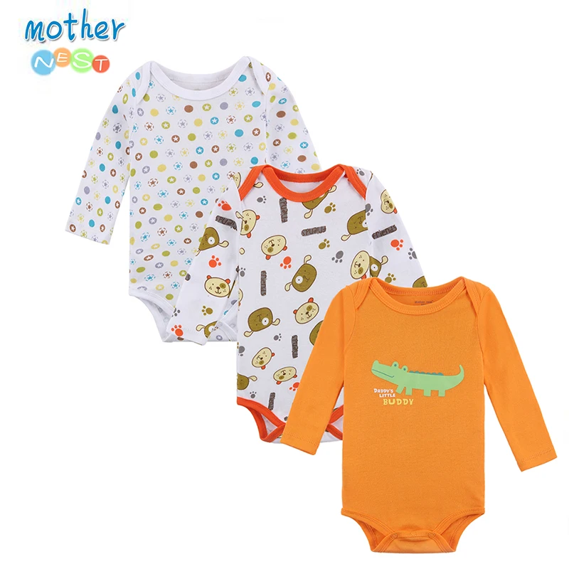 3 ПК / серия Первоначально марка младенца Мальчики Bodysuit Девочки боди Одежда для