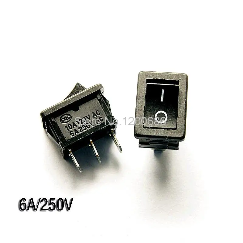 Кулисный выключатель питания KCD1 102 черный 3 фута 2 файла 6A / 250V 10A125V|kcd1 switch|kcd1switch |