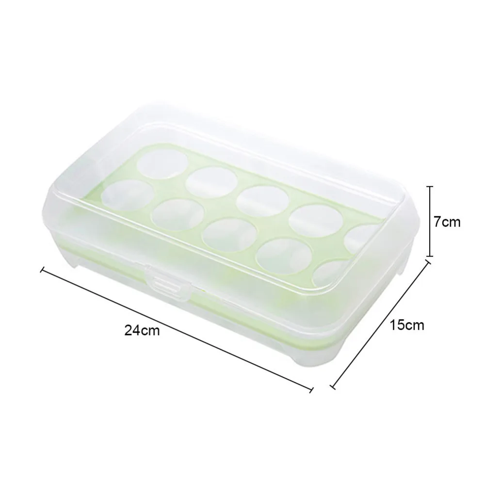 15 Eggs Holder Case Food Storage Container Refrigerator Egg Box Preservation Plastic Boxes Kitchen Organizer | Дом и сад