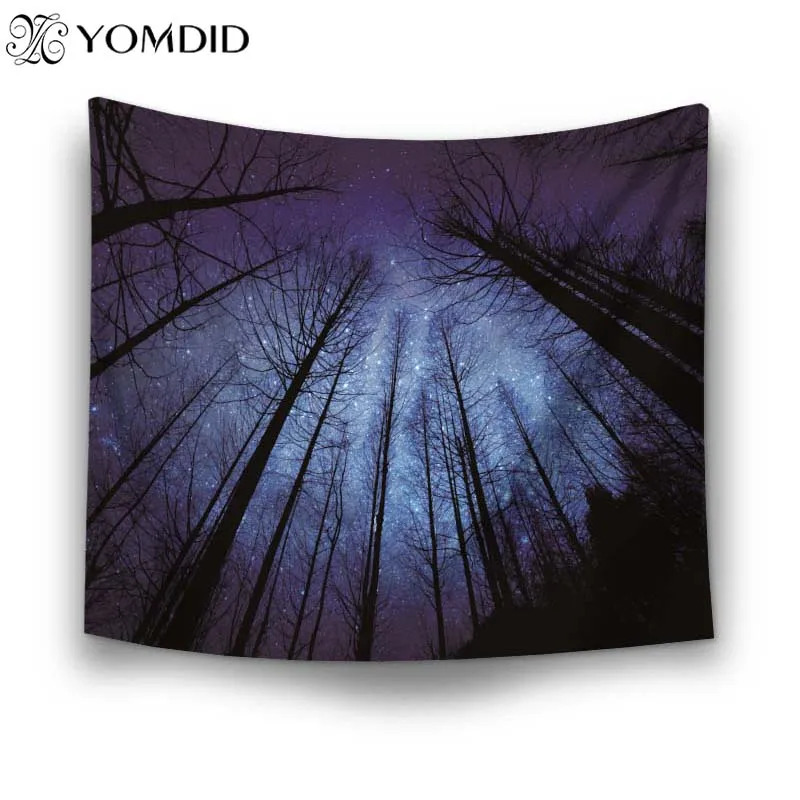Настенные подвесные гобелены Восход Лес красивый обзор печатное дерево