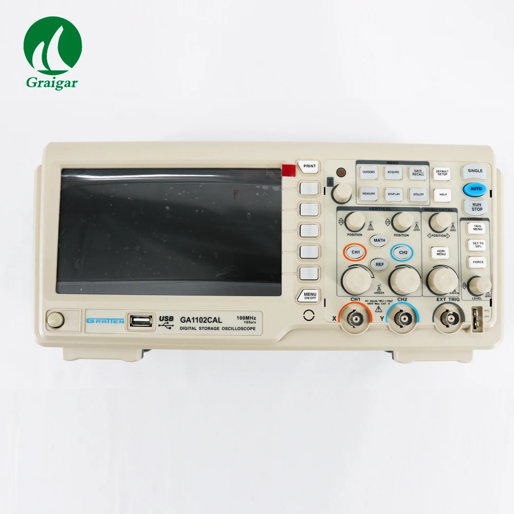 2 канала цифровой осциллограф GA1102CAL 100 МГц 7 &quotTFT цветной экран|Осциллографы| |
