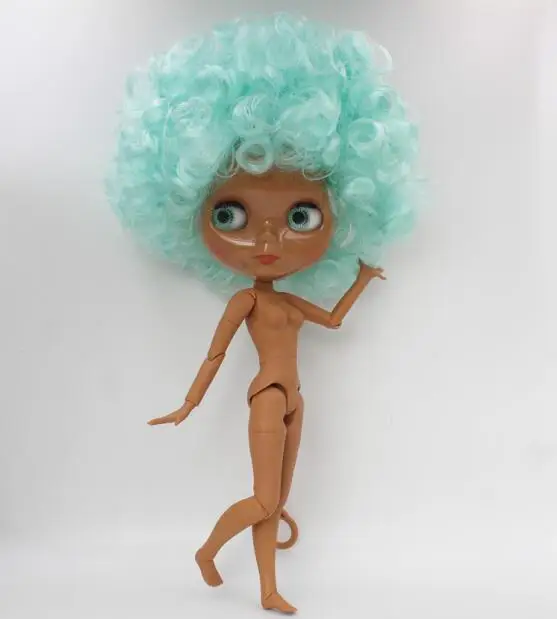Обнаженная кукла Blyth зеленые короткие вьющиеся волосы | Игрушки и хобби