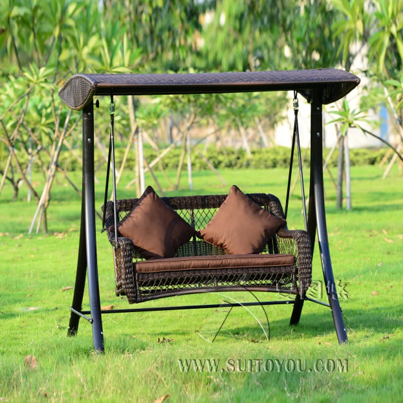 2 человек плетеная патио садовые качели стул висячий гамак - Цена: 