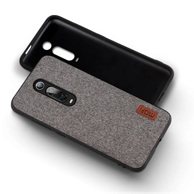 gray Для Xiaomi mi 9T Pro Чехол защитный тканевый силиконовый чехол для задней панели capas MOFi global mi 9T деловой чехол - Цвет: gray