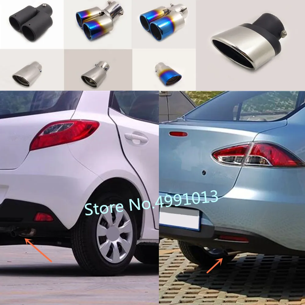 1 шт. для Mazda 2 Demio 2007 2008 2009 2010 2011 2012 2013 защита автомобиля задняя крышка глушитель