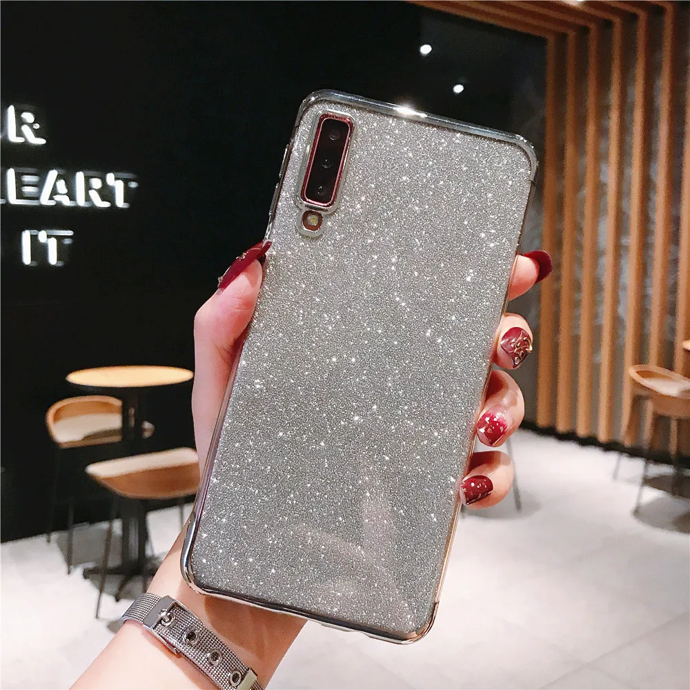 С сияющими Блестками Блестящие чехол для Samsung Галактики M30 A40S A10 A20 A70 A50 A60 A20E A40 Note 8 9 S8 S9 S10 плюс S7 силиконовый чехол