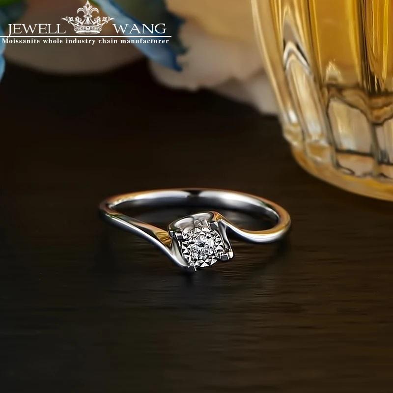 Кольцо с бриллиантами 0 6 карата 18 К из белого золота|ring for|rings for womenrings women 18k |