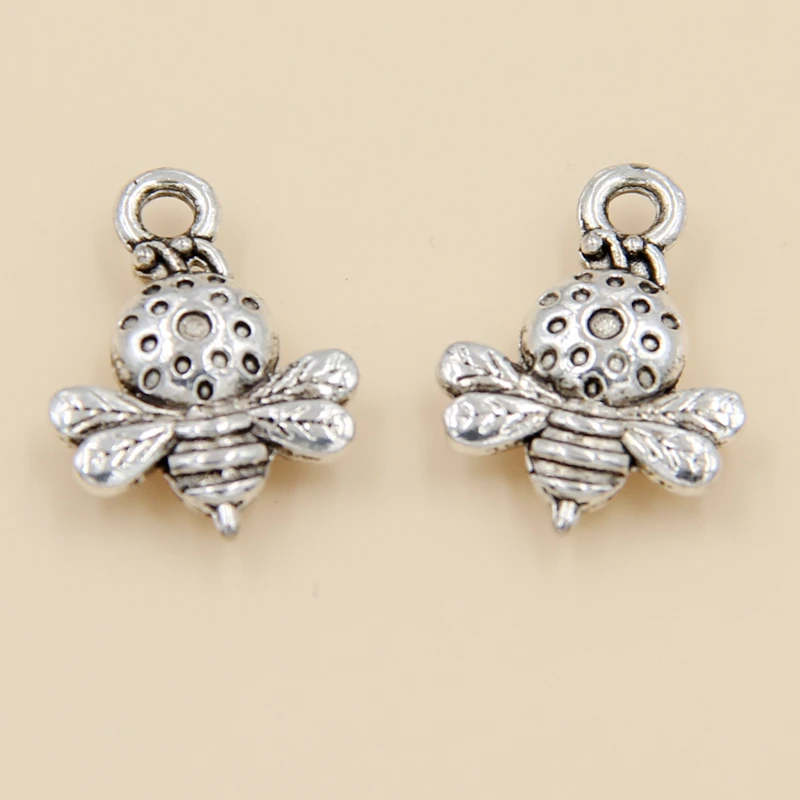 

Wholesale 50pcs Tibetan Silver Animals Bee Charms Pendants 12x16mm