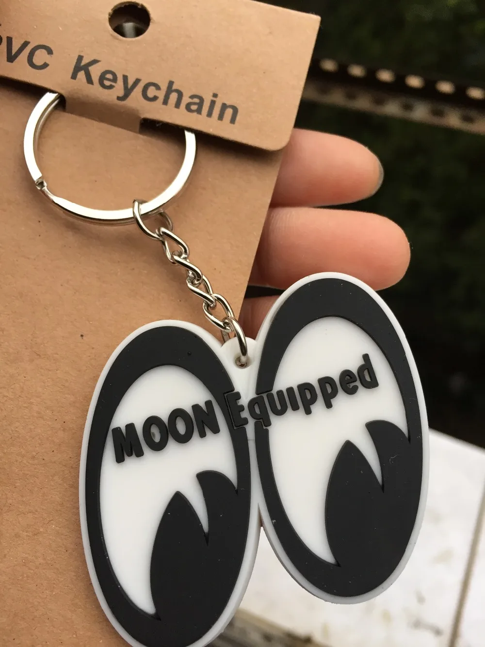 20 шт./лот Луна оборудованная mooneyes ручной работы из ПВХ пластиковые брелки для