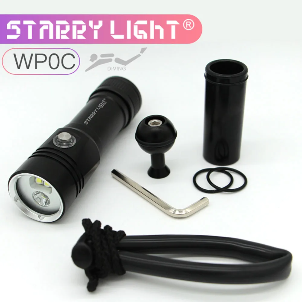 5x XM-L2 светодиодный фонарик для дайвинга WP0C использование 18650/26650 подводное