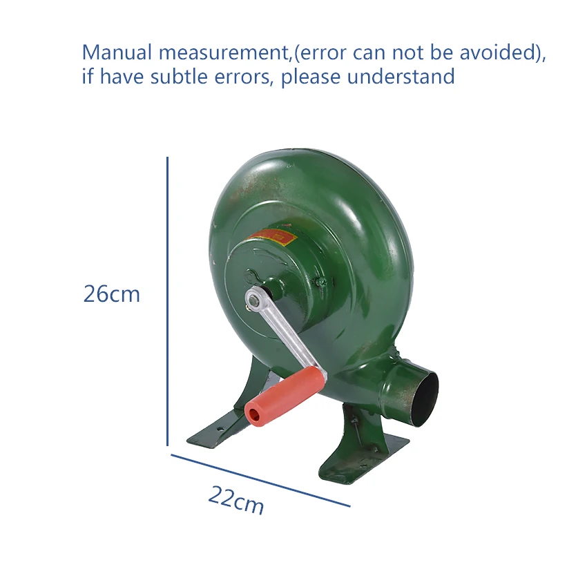 

New Household Blower Outdoor Hand Crank Blower Manual Barbecue Booster Small Blower 250W 50MM Outlet Diameter 1:36 Speed Ratio