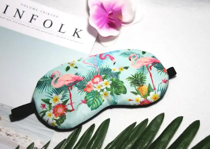 1 шт. милые животные Розовый фламинго глаз уход за кожей лица маска для сна очки с