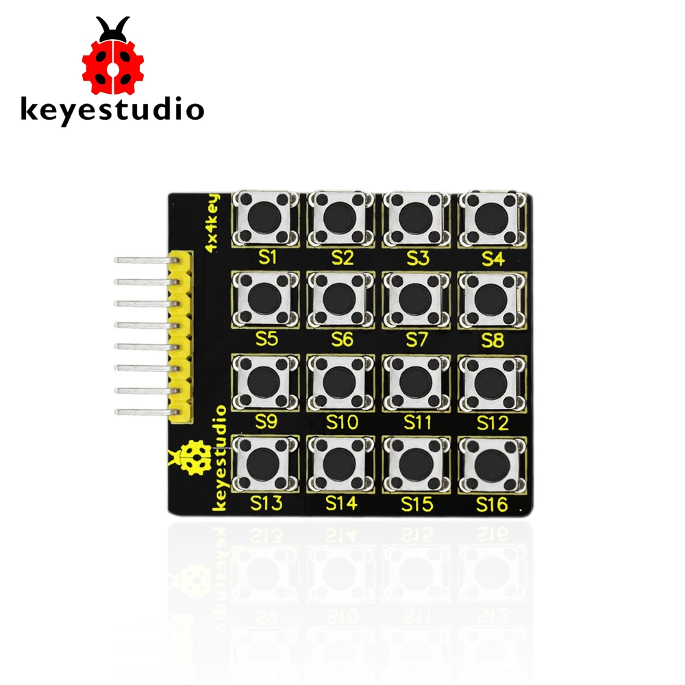 Keyestudio 8pin 4x4 44 матрица 16 кнопок клавиатура модуль для Arduino DIY Kit|Аксессуары