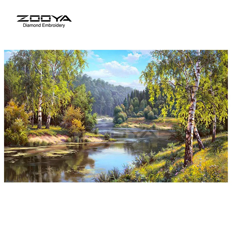 

ZOOYA Алмазная вышивка 5D "сделай сам", алмазная живопись, искусственный лес, вышивка крестиком, украшение CJ641