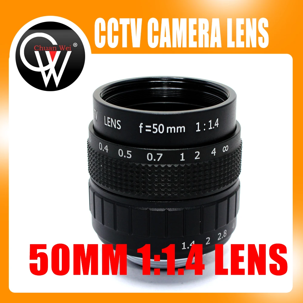 

50mm lens C mount f/1.4 CCTV Lens C Mount 2/3 CCTV Lens features alloy casing with Quality Camera lens