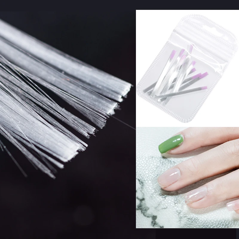 10 шт./упак. форма ногтей из стекловолокна для наращивания ногтей fibernails Акриловые Советы Расширение для ногтей шелковые здания Расширение Инструмент